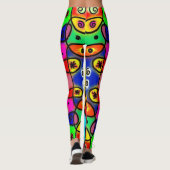 Abstrakter Spaß Farbige Leggings (Rückseite)