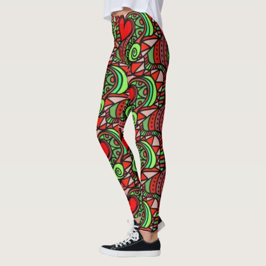 Abstrakter Spaß Farbige Leggings (Links)