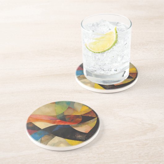 Abstrakter Spaß Getränkeuntersetzer (Seite)