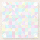 Abstrakter Spaß Grafik Glasuntersetzer (Rückseite)