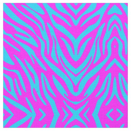 Abstrakter Spaß Rosa und Blauer Zebrastreifen Stoff (Nahaufnahme)