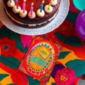 Abstrakter Spaß und modernes Rotes Glück zum Gebur Karte