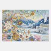Abstrakter Spaß Winter Wunderland Kunst, Dichtung Geschenkpapier Set (Vorderseite)