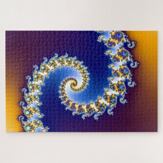 Abstrakter Spiral-Fraktal-Gradient Puzzle (Horizontal)