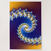 Abstrakter Spiral-Fraktal-Gradient Puzzle (Vertikal)