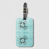 Abstrakter Spirallecker Gepäckanhänger (Vorderseite Vertikal)