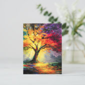 Abstrakter spiritueller Naturbaum des Lebens Ankündigungspostkarte (Stehend Vorderseite)