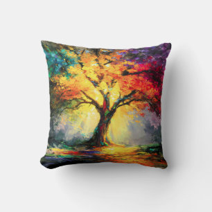 Abstrakter spiritueller Naturbaum des Lebens Kissen