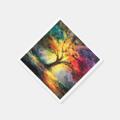 Abstrakter spiritueller Naturbaum des Lebens Serviette (Ecke)