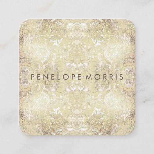 Abstrakter Spitzenaussehen Schöner Stylist Quadratische Visitenkarte (Vorderseite)