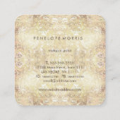 Abstrakter Spitzenaussehen Schöner Stylist Quadratische Visitenkarte (Rückseite)