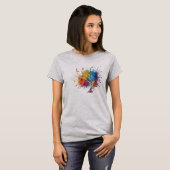 Abstrakter Splash Tree Art Design T-Shirt (Vorne ganz)