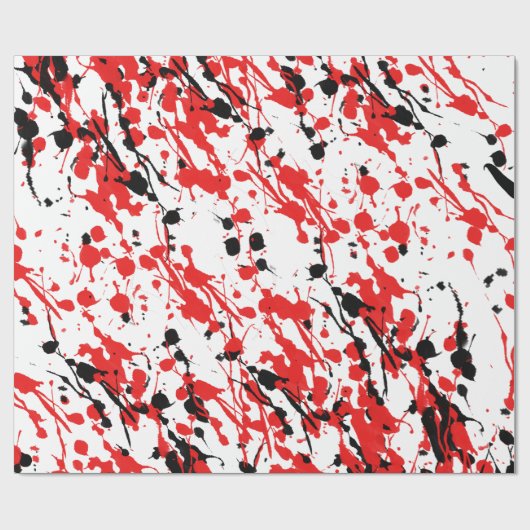 Abstrakter Splash und Tropfen Geschenkpapier (Flach)