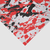 Abstrakter Splash und Tropfen in Schwarz und Rot Seidenpapier (Ausschnitt)