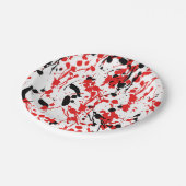 Abstrakter Splash und Tropfen Pappteller (Schrägansicht)