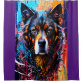 Abstrakter Splint Duschvorhang (Vorderseite)