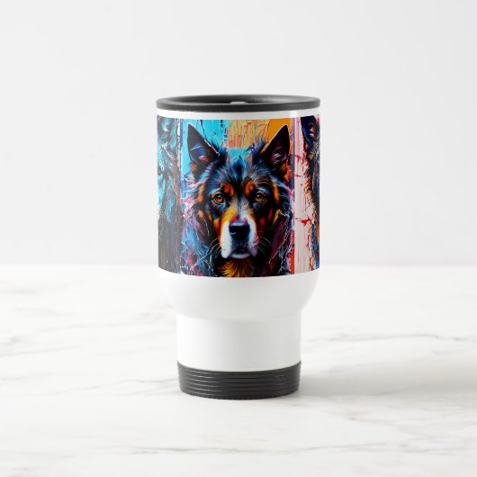 Abstrakter Splint Reisebecher (Mittel)