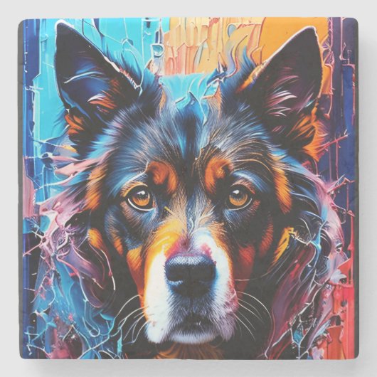 Abstrakter Splint Steinuntersetzer (Vorderseite)