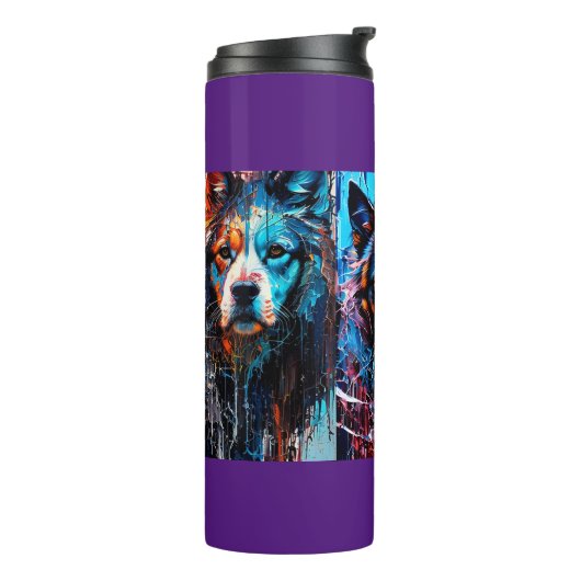 Abstrakter Splint Thermosbecher (Nach links gedreht)