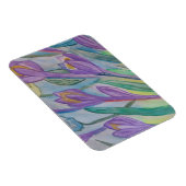 Abstrakter Spring Crocus Flexibles Foto Magnet (Rechte Seite)