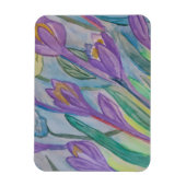 Abstrakter Spring Crocus Flexibles Foto Magnet (Vertikal)