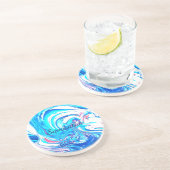 Abstrakter Spritzer Acrylmalerei Swirl Getränkeuntersetzer (Seite)