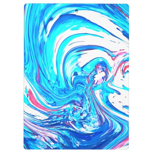 Abstrakter Spritzer Acrylmalerei Swirl Klemmbrett (Rückseite)