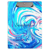 Abstrakter Spritzer Acrylmalerei Swirl Klemmbrett (Vorderseite)
