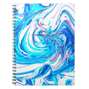 Abstrakter Spritzer Acrylmalerei Swirl Notizblock
