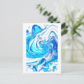 Abstrakter Spritzer  Acrylmalerei Swirl Postkarte (Stehend Vorderseite)