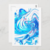 Abstrakter Spritzer Acrylmalerei Swirl Postkarte (Vorne/Hinten)