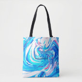Abstrakter Spritzer  Acrylmalerei Swirl Tasche (Vorderseite)