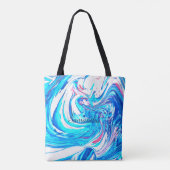 Abstrakter Spritzer Acrylmalerei Swirl Tasche (Rückseite)