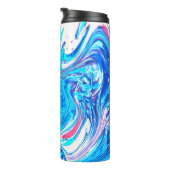 Abstrakter Spritzer Acrylmalerei Swirl Thermosbecher (Nach rechts gedreht)