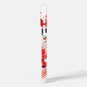 Abstrakter Spritzer in Rot und Schwarz Case-Mate iPhone Hülle (Rückseite / Links)