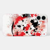 Abstrakter Spritzer in Rot und Schwarz Case-Mate iPhone Hülle (Rückseite (Horizontal))