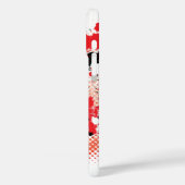 Abstrakter Spritzer in Rot und Schwarz Case-Mate iPhone Hülle (Rückseite / Links)