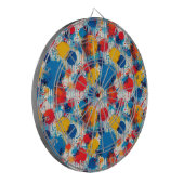 Abstrakter Spritzer Kunst, Dichtung und Musik Dartscheibe (Vorderseite Links)