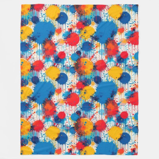 Abstrakter Spritzer Kunst, Dichtung und Musik Fleecedecke (Vorderseite)