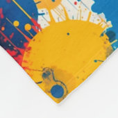 Abstrakter Spritzer Kunst, Dichtung und Musik Fleecedecke (Ecke)