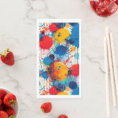 Abstrakter Spritzer Kunst, Dichtung und Musik Serviette (Beispiel)