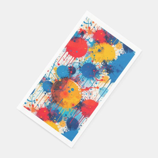 Abstrakter Spritzer Kunst, Dichtung und Musik Serviette (Ecke)