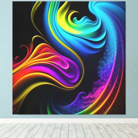 Abstrakter Spritzer Malerei Canvas Leinwanddruck (Insitu (Holzboden))