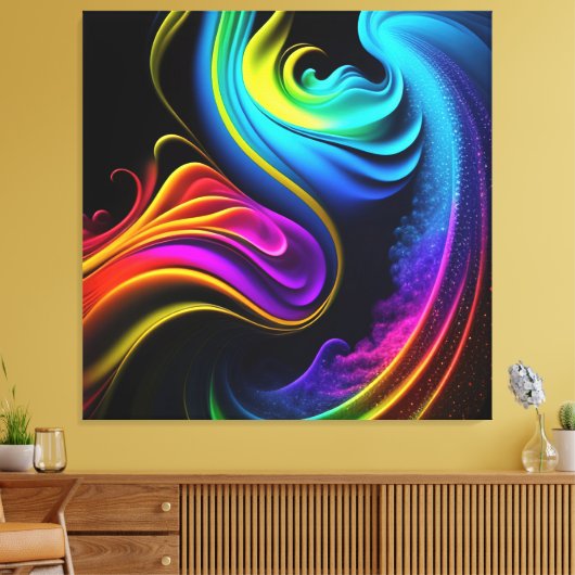 Abstrakter Spritzer Malerei Canvas Leinwanddruck (Insitu (Wohnzimmer))