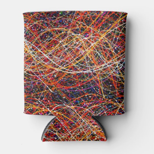 Abstrakter Spritzer mit Farbfarbe Dosenkühler (Vorderseite)