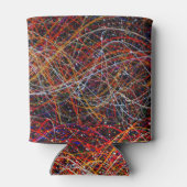 Abstrakter Spritzer mit Farbfarbe Dosenkühler (Rückseite)