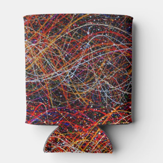 Abstrakter Spritzer mit Farbfarbe Dosenkühler (Rückseite)