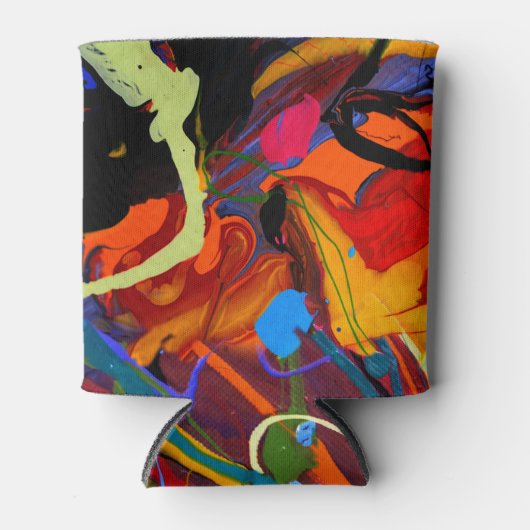 Abstrakter Spritzer mit Farbfarbe Dosenkühler (Vorderseite)