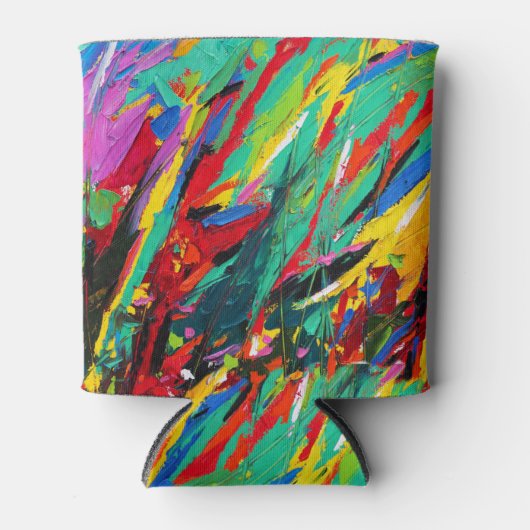 Abstrakter Spritzer mit Farbfarbe Dosenkühler (Vorderseite)