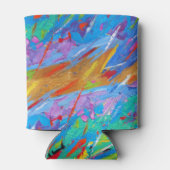 Abstrakter Spritzer mit Farbfarbe Dosenkühler (Rückseite)